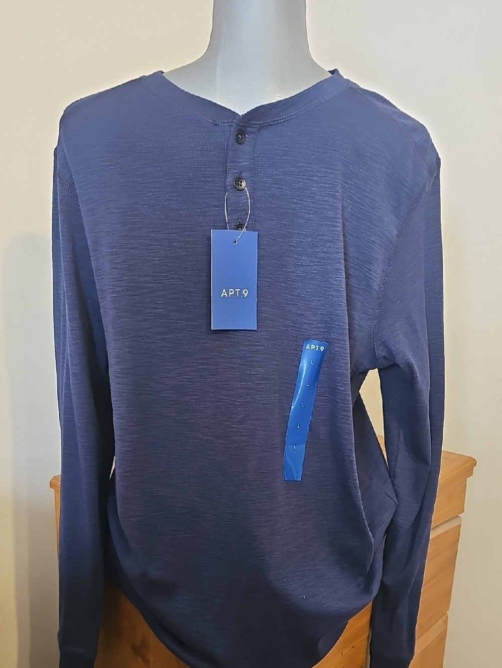 Apt. 9 Men's Navy Long-Sleeve Henley Shirt